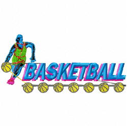 Basketball Embroidery Design 9 Basketball Embroidery Design 9